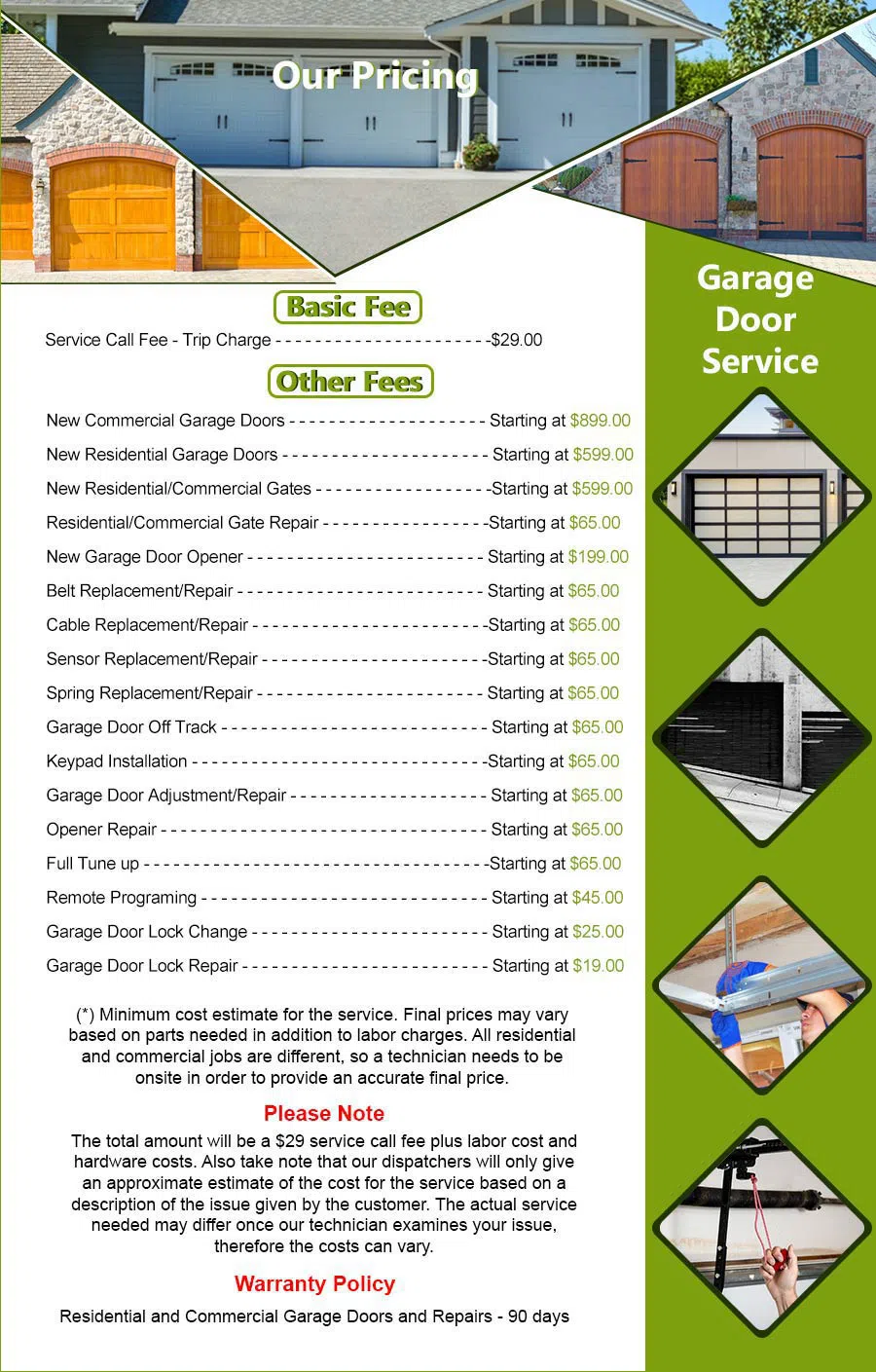 Galaxy Garage Door Service Walnut, CA 909-435-0013